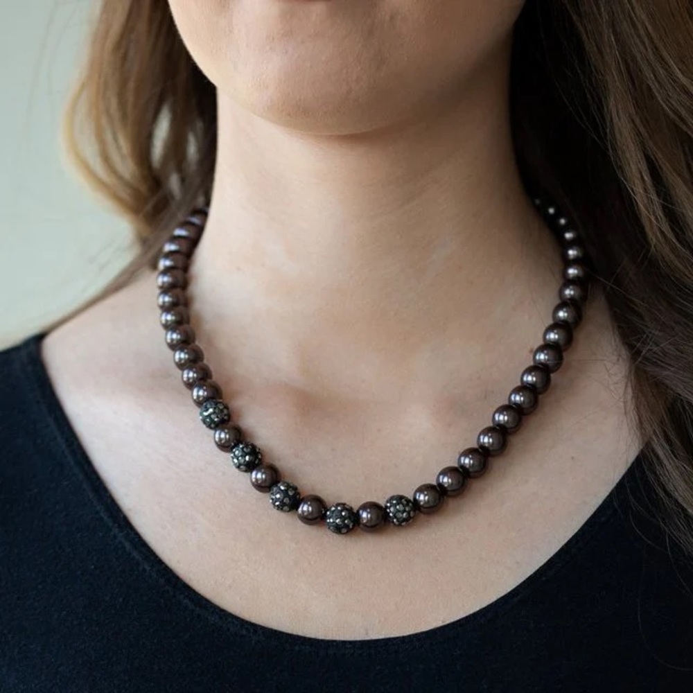 3pc POSH Boss black necklace earrings bracelet -paparazzi